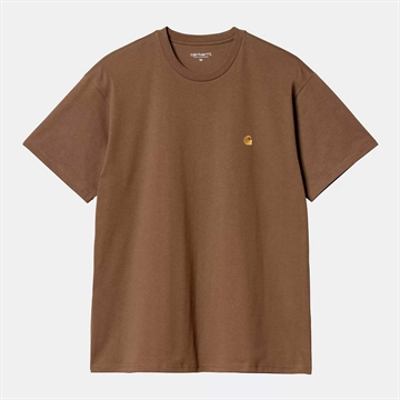 Carhartt WIP T-shirt Chase s/s Chocolate / Gold